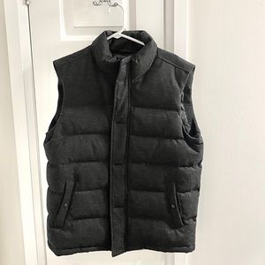 New Down Filled Winter Vest/jacket Made with Leather, Wool and Goose Down inside
